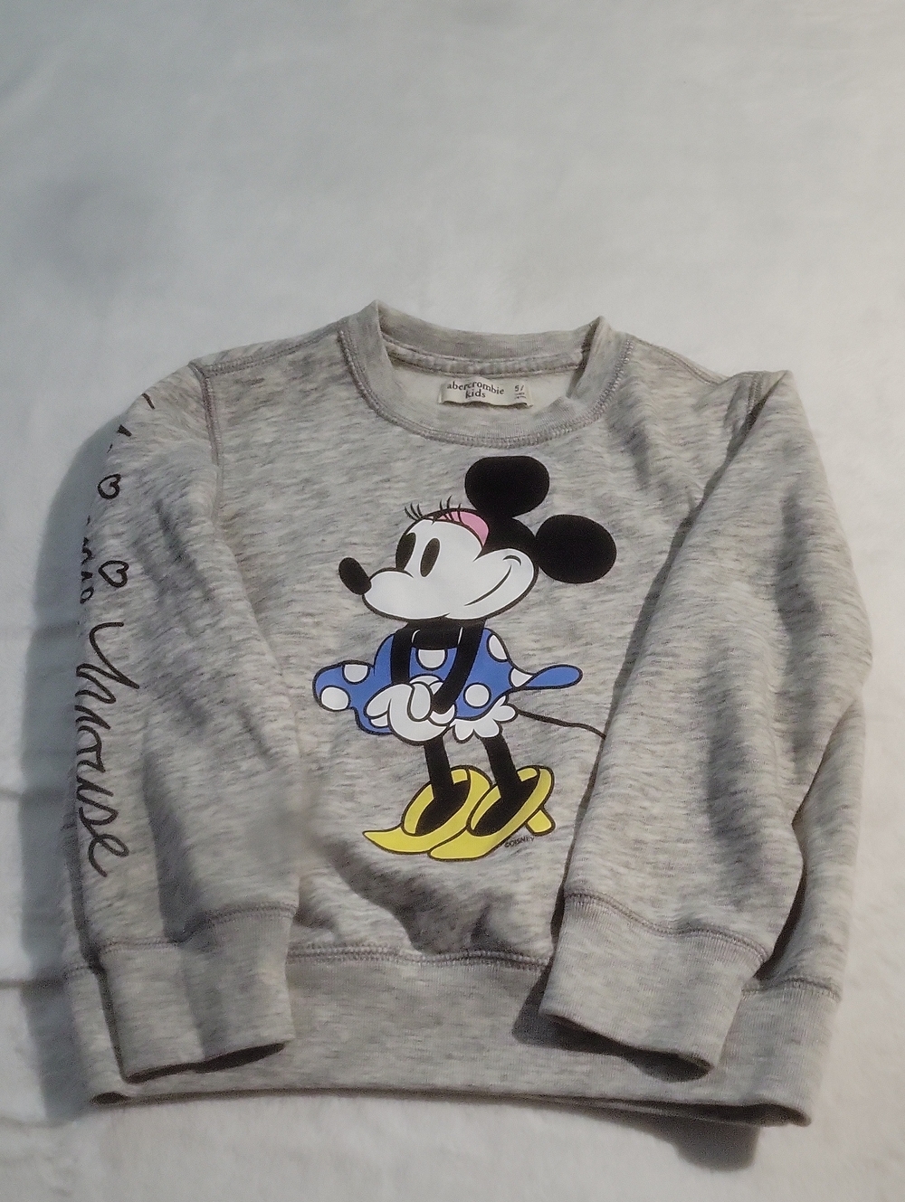 abercrombie kids Grey Minnie Mouse Graphic Sweatshirt